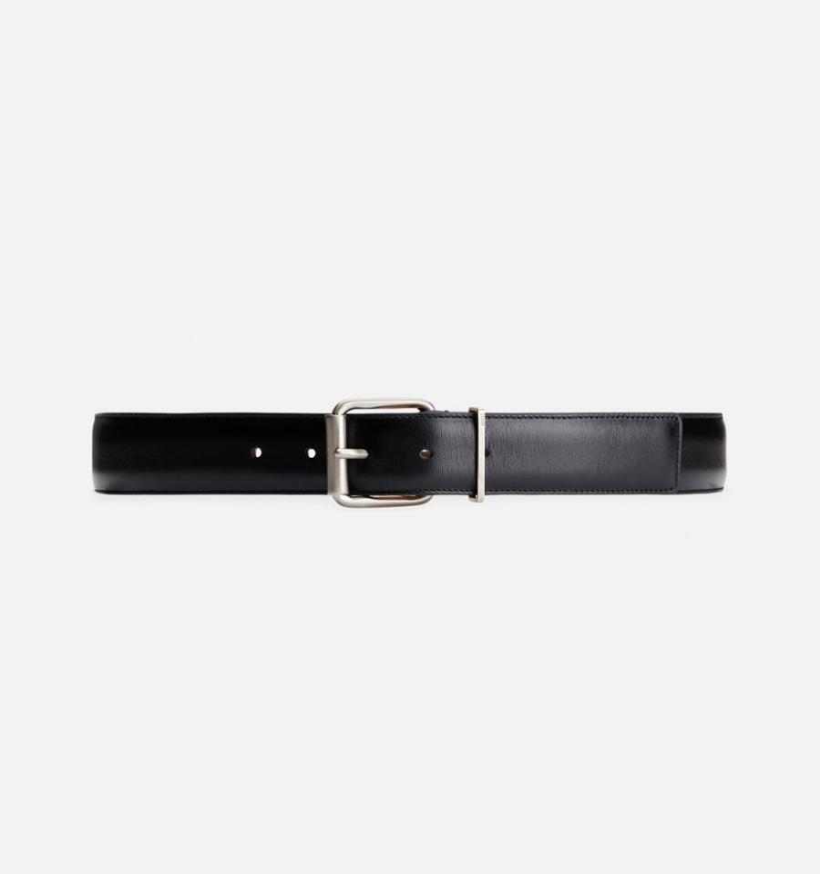 Ami Paris 35 Mm Belts Black | ami-AU159