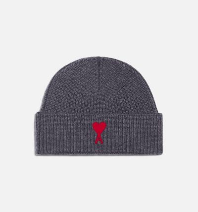 Ami Paris Ami de Coeur Beanies Grey | ami-AU174
