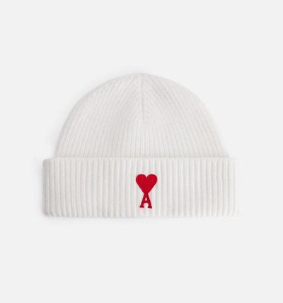 Ami Paris Ami de Coeur Beanies White | ami-AU584
