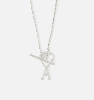 Ami Paris Ami de Coeur Chain Necklace Jewelry Silver | ami-AU504