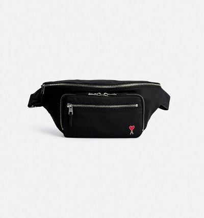 Ami Paris Ami de Coeur Waist Bags Black | ami-AU577