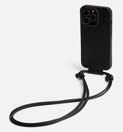Ami Paris Iphone 14 Pro Phone Case Black | ami-AU235