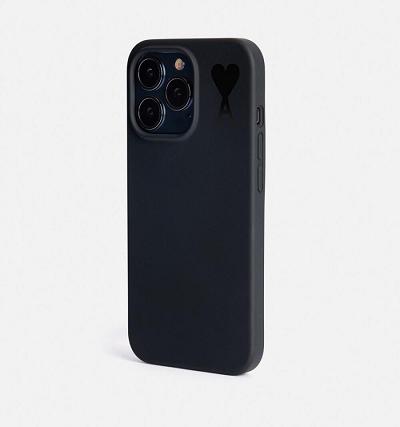Ami Paris Iphone 14 Pro Phone Case Navy | ami-AU582
