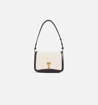 Ami Paris Paris Bags Beige / Black | ami-AU324
