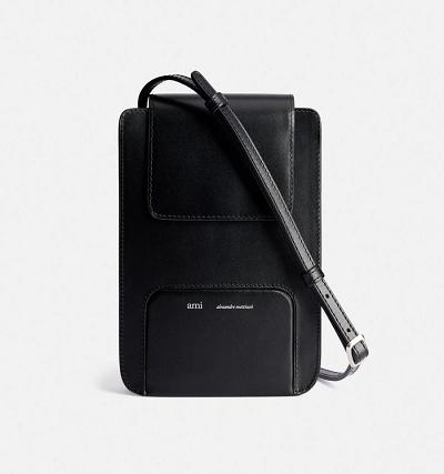 Ami Paris Vertical Pouch Bags Black | ami-AU354