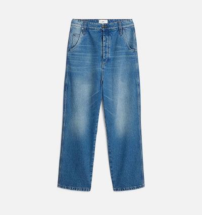 Men's Ami Paris Alex Fit Denim Blue | ami-AU425