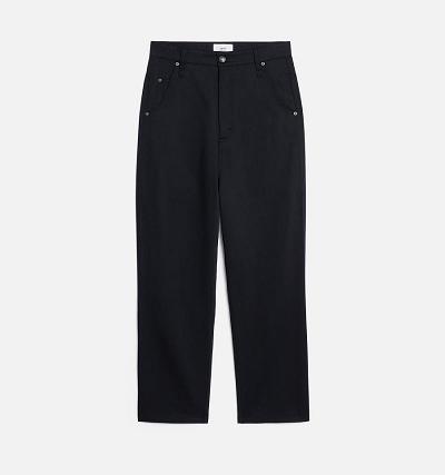 Men's Ami Paris Alex Fit Pants Black | ami-AU490