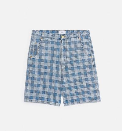 Men's Ami Paris Alex Fit Shorts Blue | ami-AU123