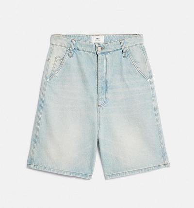 Men's Ami Paris Alex Fit denim Denim Light Blue | ami-AU453