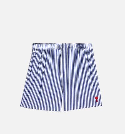 Men's Ami Paris Ami de Coeur Boxer Underwear Navy | ami-AU436