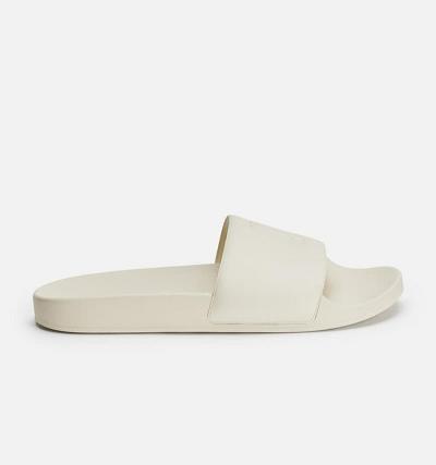 Men's Ami Paris Ami de Coeur Slides Beige | ami-AU526
