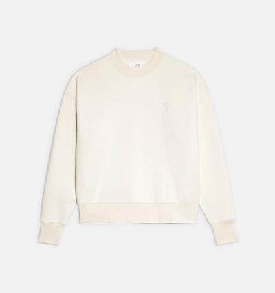 Men's Ami Paris Ami de Coeur Sweatshirts Beige | ami-AU236