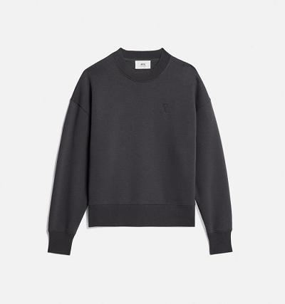 Men's Ami Paris Ami de Coeur Sweatshirts Grey | ami-AU289