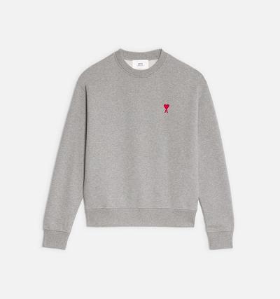 Men's Ami Paris Ami de Coeur Sweatshirts Grey | ami-AU493