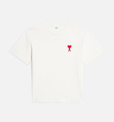 Men's Ami Paris Ami de Coeur T Shirts White | ami-AU494