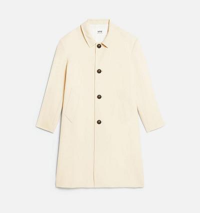 Men's Ami Paris Car Coats Beige | ami-AU341