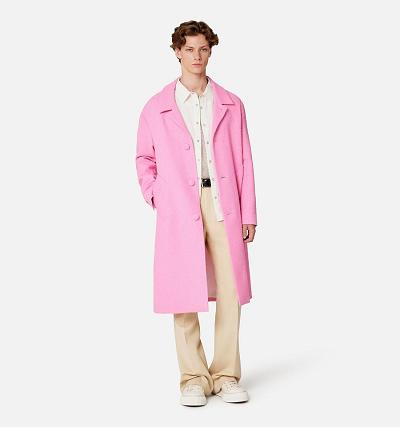 Men's Ami Paris Car Coats Pink | ami-AU142