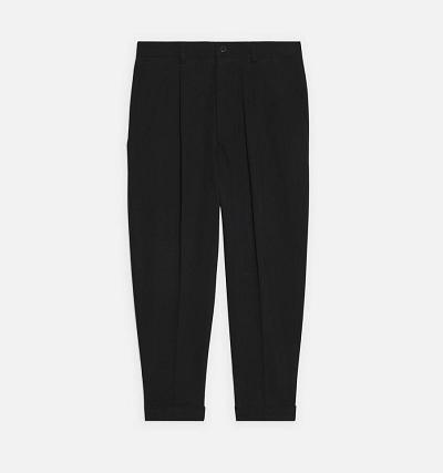 Men's Ami Paris Carrot Oversized Pants Black | ami-AU178