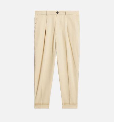 Men's Ami Paris Carrot Oversized Pants Khaki | ami-AU136