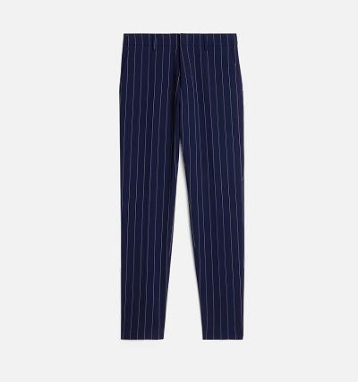 Men's Ami Paris Cigarette Fit Pants Navy | ami-AU622