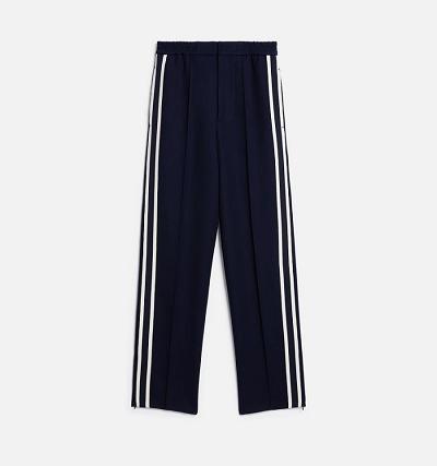 Men's Ami Paris Elasticated Waist Pants Navy | ami-AU440