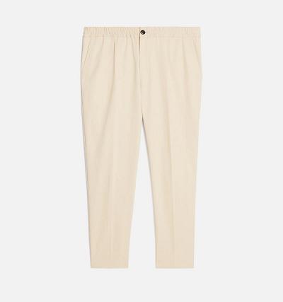 Men's Ami Paris Elasticated Waist Pants Khaki | ami-AU487