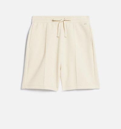 Men's Ami Paris Elasticated Waist Shorts Beige | ami-AU161