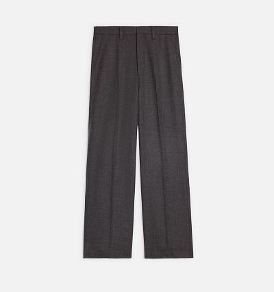 Men's Ami Paris Large Fit Pants Dark Grey | ami-AU379
