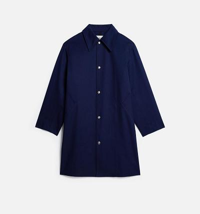 Men's Ami Paris Mac Coats Navy | ami-AU446