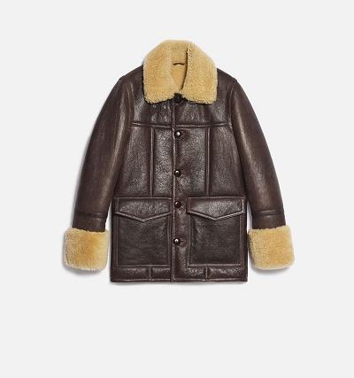 Men's Ami Paris Shearling Buttoned Jackets Brown | ami-AU488