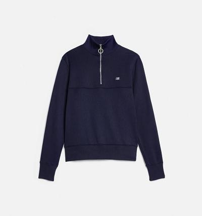 Men's Ami Paris Sweatshirt Fly Sweatshirts Navy | ami-AU116