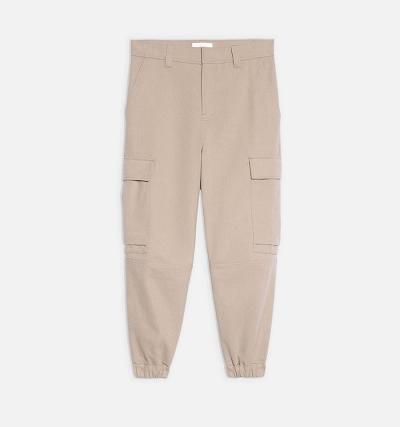 Men's Ami Paris With Elasticated Ankles Cargo Pants Khaki | ami-AU228