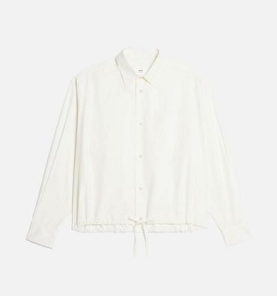 Men's Ami Paris With Waist Cord Shirts White | ami-AU627