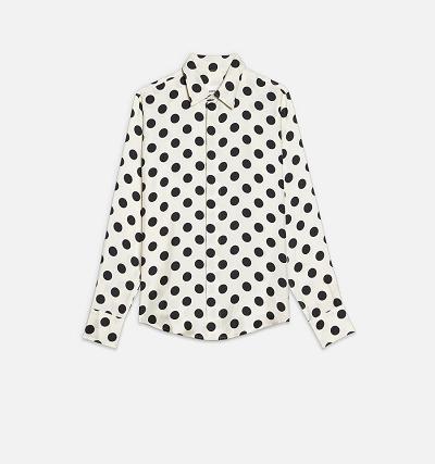 Women's Ami Paris Ami Fit Shirts White / Navy | ami-AU268