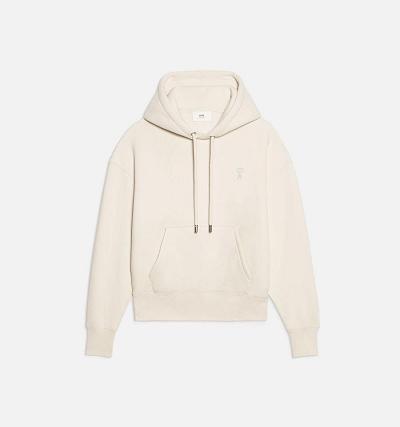 Women's Ami Paris Ami de Coeur Hoodies Beige | ami-AU146