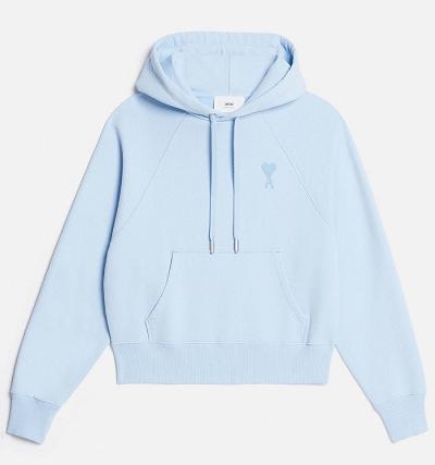 Women's Ami Paris Ami de Coeur Hoodies Blue | ami-AU280