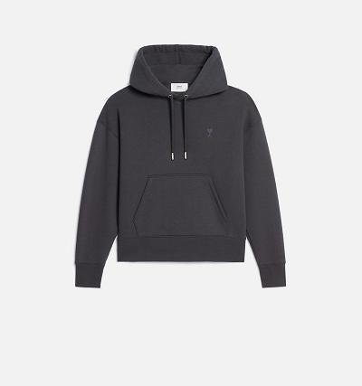 Women's Ami Paris Ami de Coeur Hoodies Grey | ami-AU164