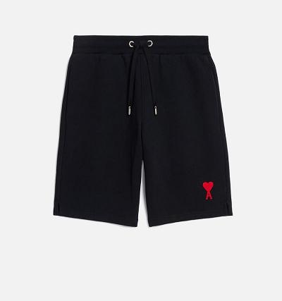 Women's Ami Paris Ami de Coeur Shorts Black | ami-AU608