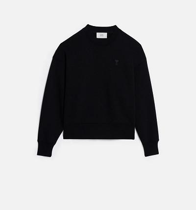 Women's Ami Paris Ami de Coeur Sweatshirts Black | ami-AU171