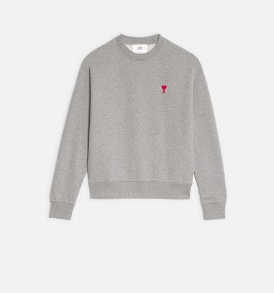 Women's Ami Paris Ami de Coeur Sweatshirts Grey | ami-AU355