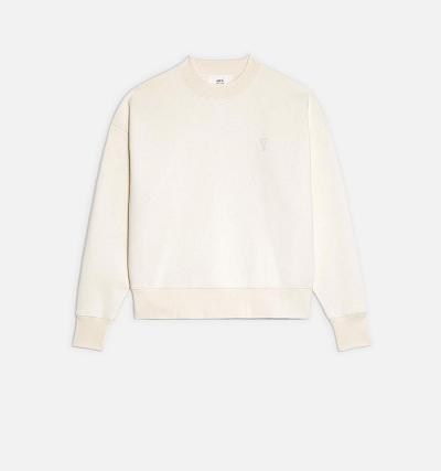 Women's Ami Paris Ami de Coeur Sweatshirts Beige | ami-AU514