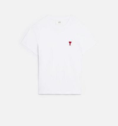 Women's Ami Paris Ami de Coeur T Shirts White | ami-AU243
