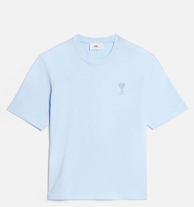 Women's Ami Paris Ami de Coeur T Shirts Blue | ami-AU477
