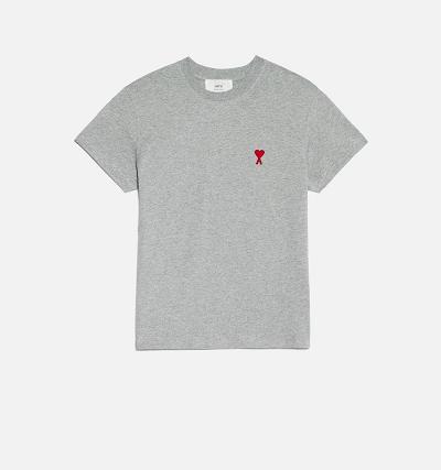 Women's Ami Paris Ami de Coeur T Shirts Grey | ami-AU590