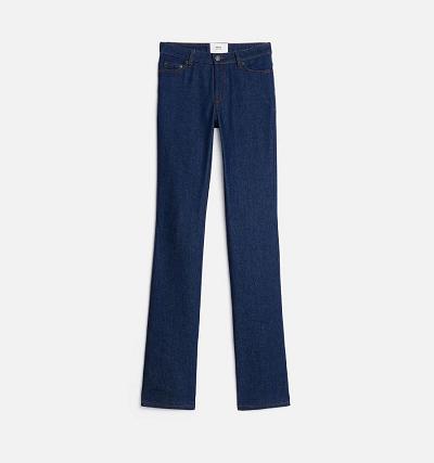 Women's Ami Paris Bootcut Fit Jeans Navy | ami-AU534