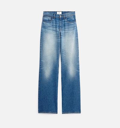 Women's Ami Paris Boyfriend Fit Denim Blue | ami-AU466