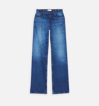 Women's Ami Paris Boyfriend Fit Jeans Navy | ami-AU214