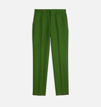 Women's Ami Paris Cigarette Fit Pants Green | ami-AU152