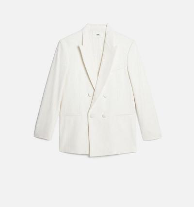 Women's Ami Paris Double Breasted Jackets White | ami-AU288