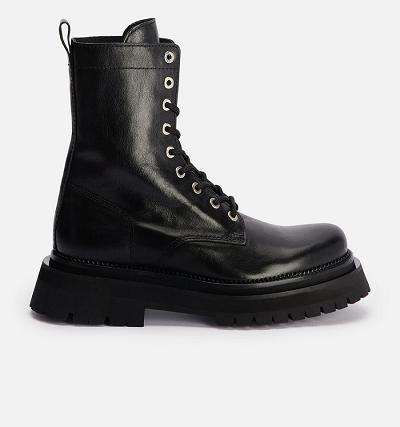 Women's Ami Paris Mid Height Boots Black | ami-AU125